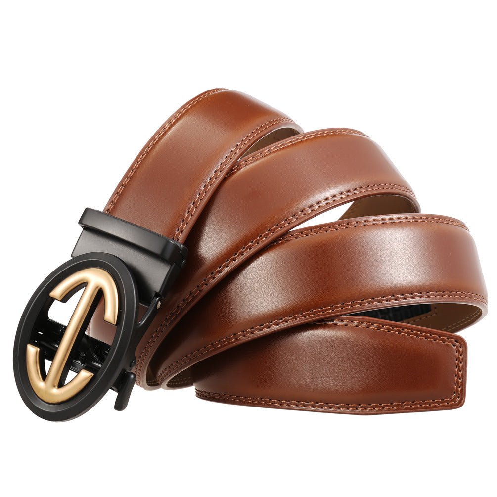 Automatikgürtel Damen und Herren goldfarbige Schnalle, Belté - Mix & Match - edelschnalle