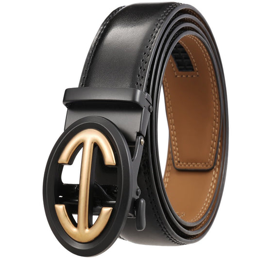 Automatikgürtel Damen und Herren goldfarbige Schnalle, Belté - Mix & Match - edelschnalle