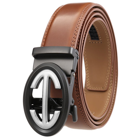 Automatikgürtel Damen und Herren silberfarbige Schnalle, Belté - Mix & Match - edelschnalle